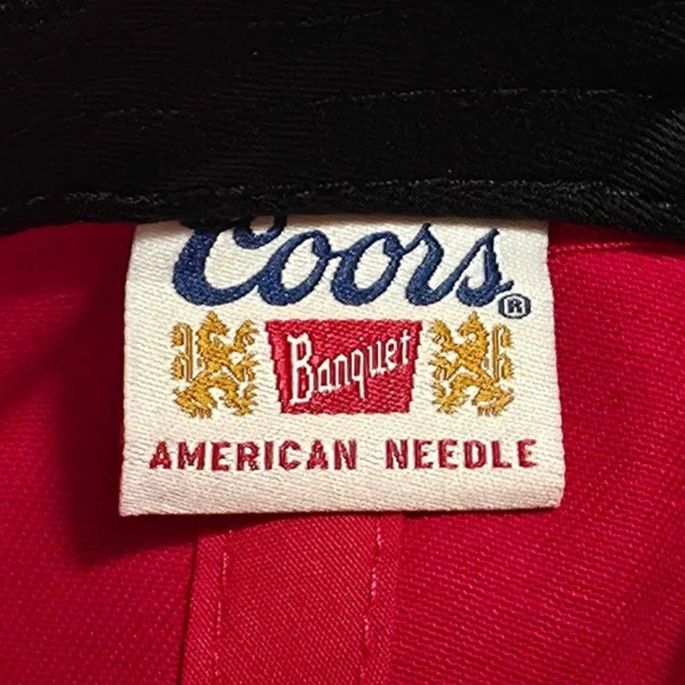 American Needle Coors On Tap Rope Snapback Adjustable Cap Hat Beer Red White NWT